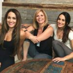Brie Bella with her mother Kathy and sister Nikki Bella