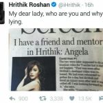 Angela Krislinzki Hrithik Roshan controversy