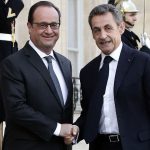 Francois Hollande meets Nicolas Sarkozy