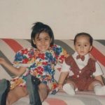 Meher Malik childhood picture with her brother