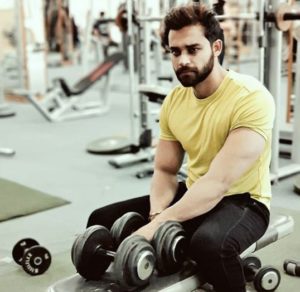 Nav Bajwa during his workout