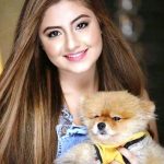 Srishti Kaur with her dog
