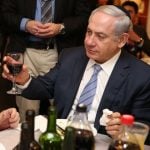 Benjamin Netanyahu Drinking Wine