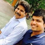 Karn Sharma with his father