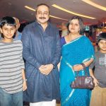 Sachin Khedekar with his wife and children