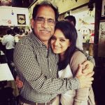 Kaneez Surka with her father