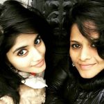 Megha Akash with her mother
