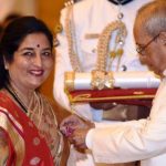 Anuradha Paudwal With Padma Shri