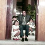 Parkash's husband Dharmendra With His Daughters Vijeeta, Ajeeta and Son Bobby