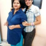 Ginnie Virdi with her mother