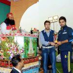 Gurmeet Ram Rahim With His Son Jasmeet Singh Insan (Centre) And Virat Kohli