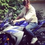 Karan Suchak riding his bike