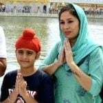 Khushmeet Gill with his mother