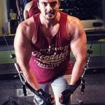 Micckie Dudaaney while gymming
