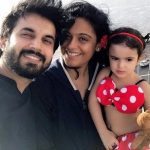 Ajay Chaudhary with Jyoti Makkar and daughter