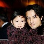 Ali Zafar with his son