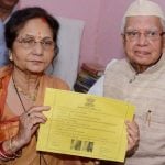 N D Tiwari With His Second Wife Ujjawala