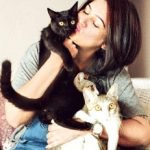 Resham Tipnis With Cats