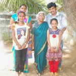 Sampoornesh Babu with his mother, wife and daughters