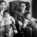 Shinzo Abe (in the lap of his mother) With His Parents And Brother Hironobu