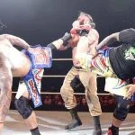 The Usos Double Sperkick finisher