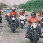 Tiku Talsania riding a Harley-Davidson