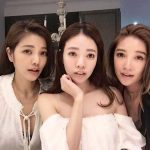 Lure Hsu (left) with her mother middle), and sister Sharon (right)