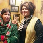 Sana Iqbal with her mother