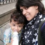 Sana Iqbal with her son