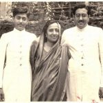 Ameen Sayani young age picture with his mother & brother