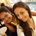 Anupriya Kapoor with her brother