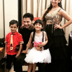 Ashita Dhawan with husband and children