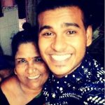 Durgesh Karlad with his mother