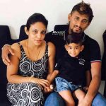Suranga Lakmal With His Wife And Son