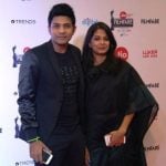 Singer Karthik with his  wife Ambika 
