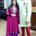 Ankitha with her husband Vishal Jagtap