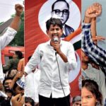 Jignesh Mevani (Extreme Right), Alpesh Thakor (Centre) and Hardik Patel (Extreme Left)