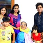 Ali Basha with his mother, wife and children