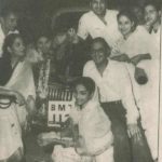 Guru Dutt Wife and Friends With His BMW Car