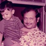 Nakul (Childhood) with his father Jaidev