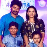 Nandamuri Kalyan Ram with his wife and children