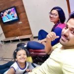 Nandu with his wife and daughter
