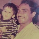 Nikhil childhood picture with his father