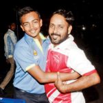 Prithvi Shaw with his father Pankaj Shaw