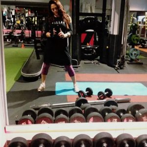 Rupanjana Mitra inside the gym