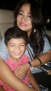 Rupanjana Mitra with her son