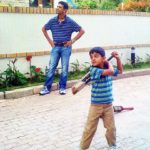 Samit Dravid with his father Rahul Dravid