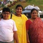 Ambika Ranjankar with her son and mother