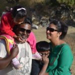 Dibyendu Bhattacharya with his wife and children