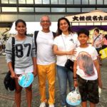 Jay Mehta with his wife and children